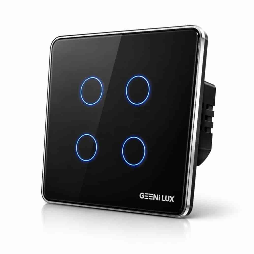 کلید چهار کانال لمسی مدل ENTEL رنگ مشکی